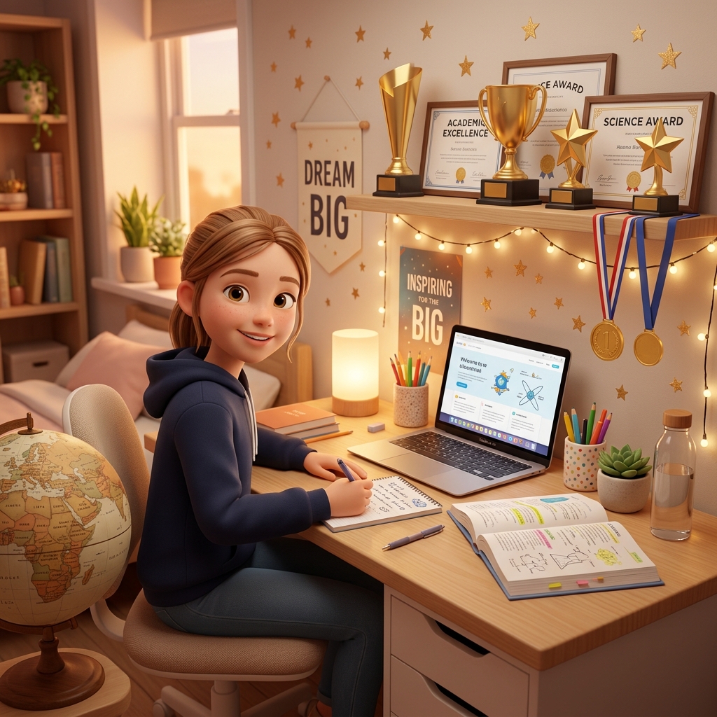 Academic Study Setup Illustration
